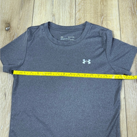 Under Armour Women's Heather Gray Short Sleeve Loose Heatgear Tee XS - Picture 4 of 5